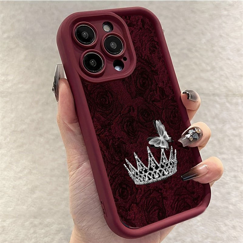 아이폰 18 프로용 빨간 장미와 은색 왕관 디자인의 휴 - Apple Iphone 15 Pro Max 리뷰 및 가격