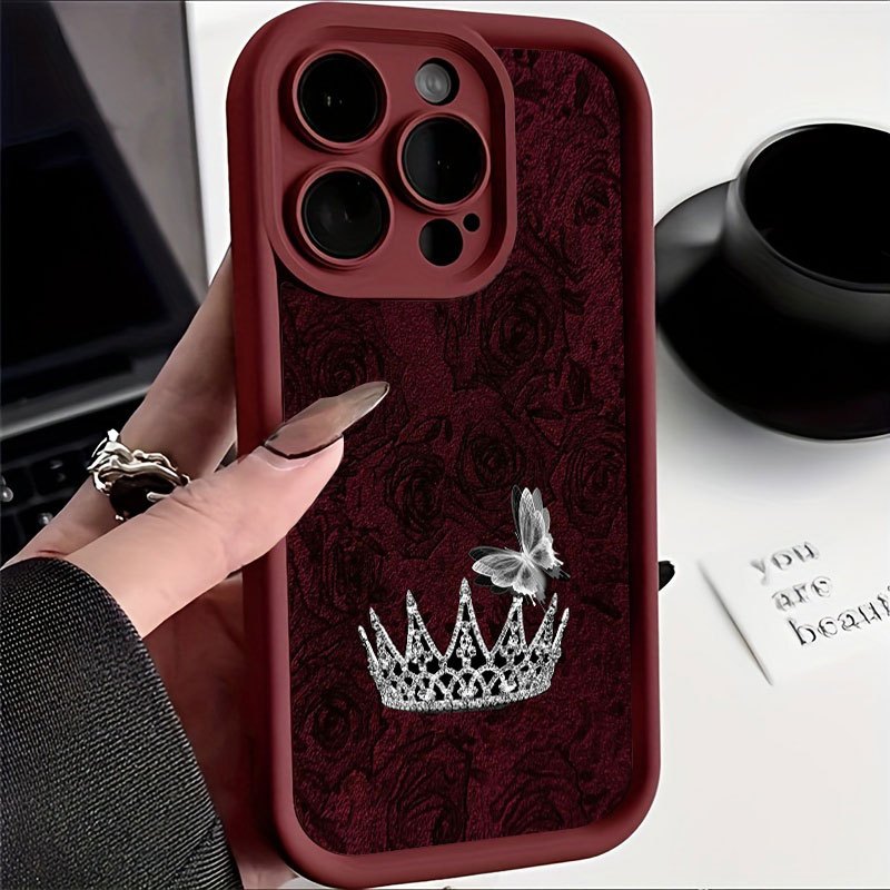 아이폰 18 프로용 빨간 장미와 은색 왕관 디자인의 휴 - Apple Iphone 15 Pro Max 리뷰 및 가격